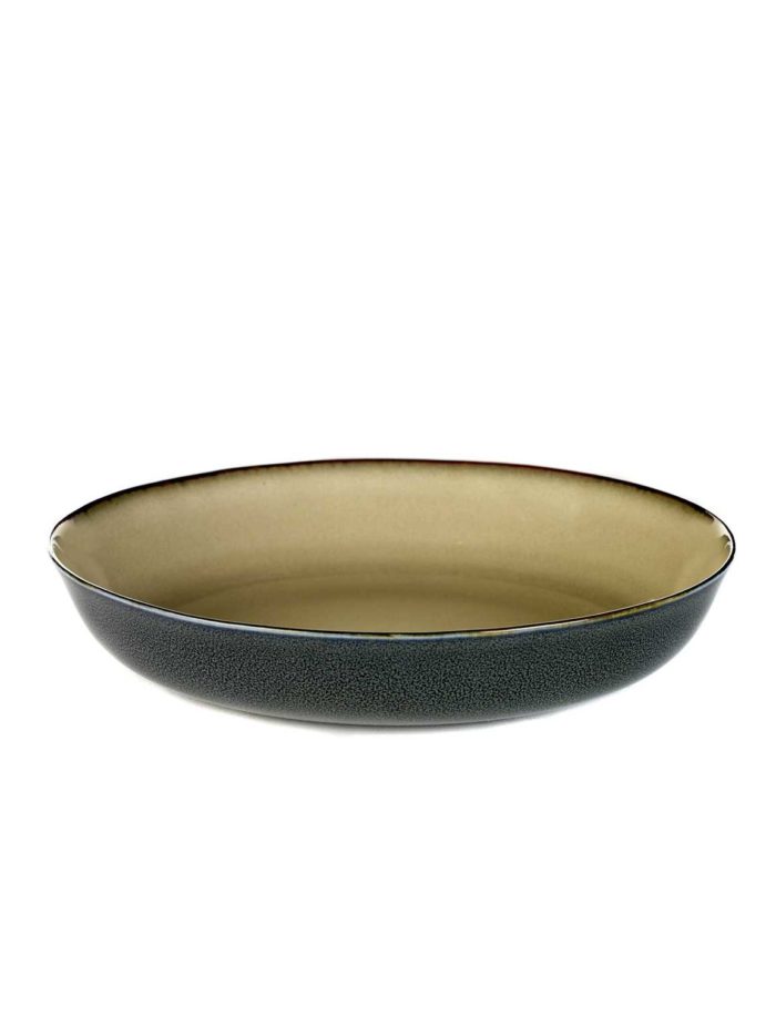 Tallerken dyp 21cm grå/mørkeblå