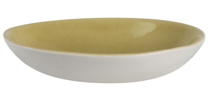 Skål oval 19cm gul