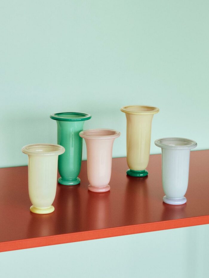Vase 21cm Light pink with pink base