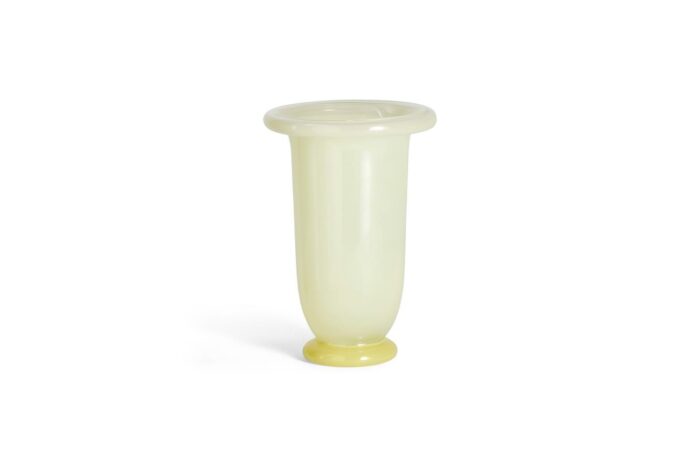 Vase 21cm Lime yellow with dark lime base