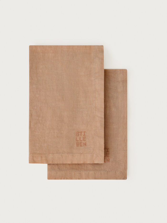 Serviett lin 40x40cm 2pk Sienna