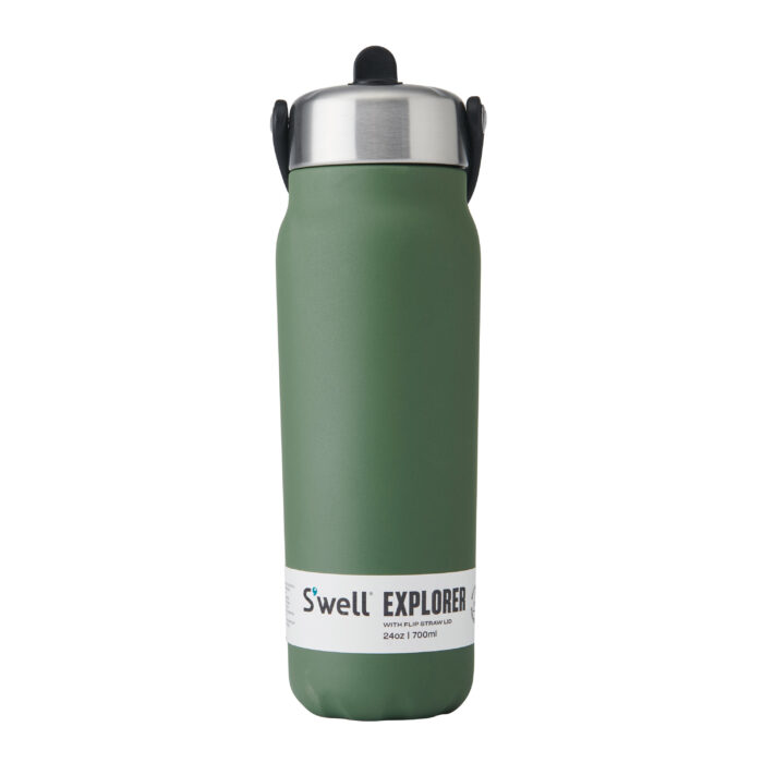 Flaske 700ml m/sugerør Green Jasper