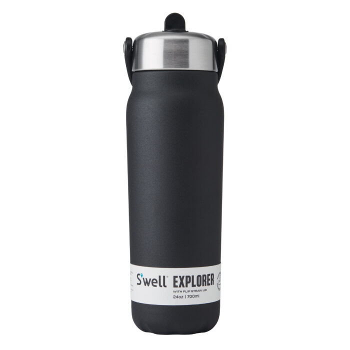 Flaske 700ml m/sugerør Onyx