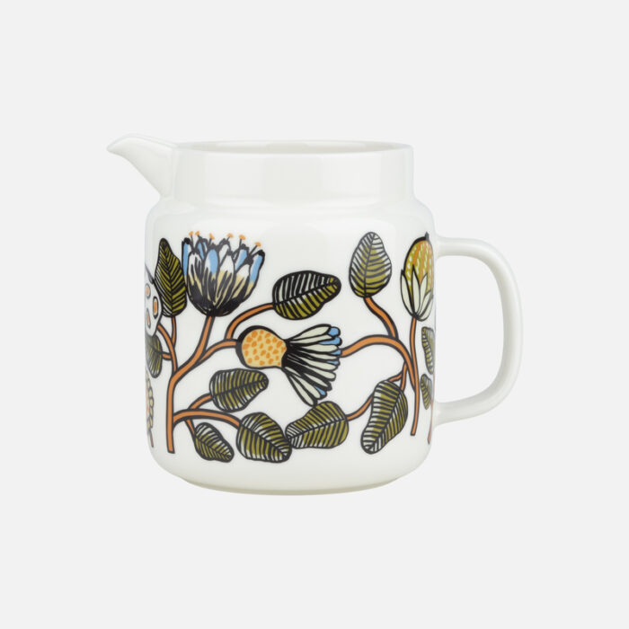 Mugge 1,25l hvit/grønn/oransje