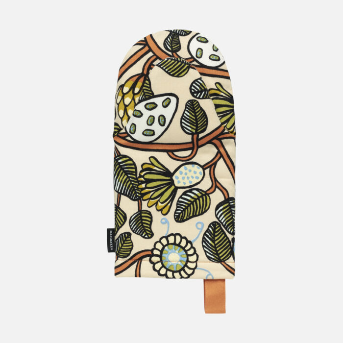 Grytevott beige/grønn/oransje
