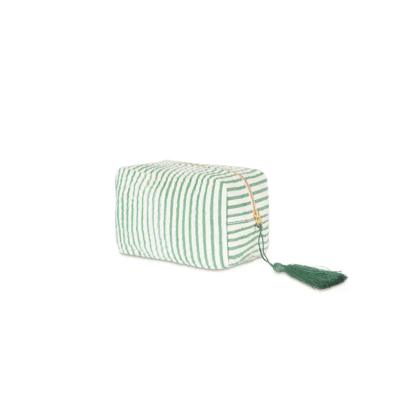 ByTiMo_Toalettmappe stor Green Stripe