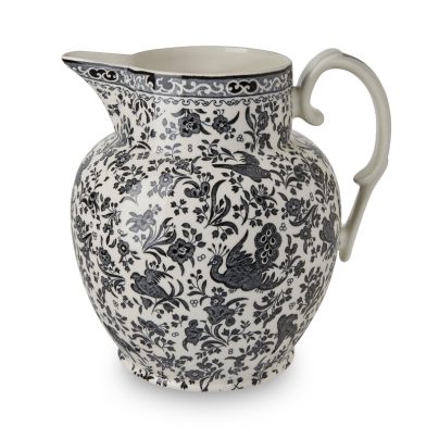 Burleigh_Black Regal Peacock Etruscan Jug 2.2ltr