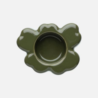 Marimekko_unikko_Telysholder 10x3cm grønn