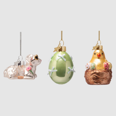 Vondels_Påskepynt lam, egg og kylling