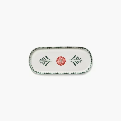 Serax_Bazaar_Fat oval 33x14,5cm red green