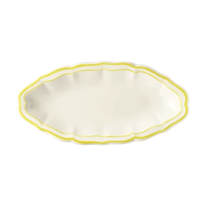 Gien_Serveringsfat ovalt lite 26,5cm gul
