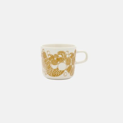 Marimekko Piirto Kaffekopp 2dl hvit oker